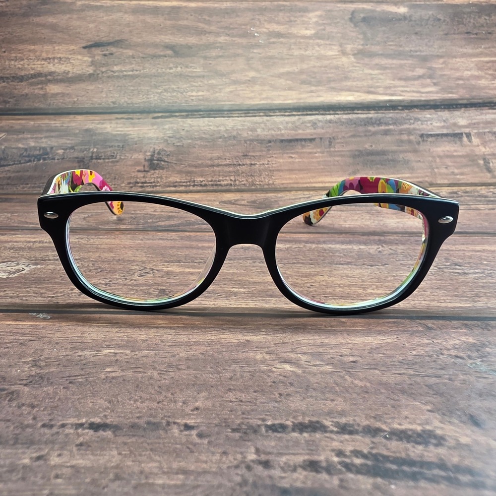 Vera Bradley VB Leigh CS Black Va Va Bloom Floral Eyeglasses Frames 52-16-145